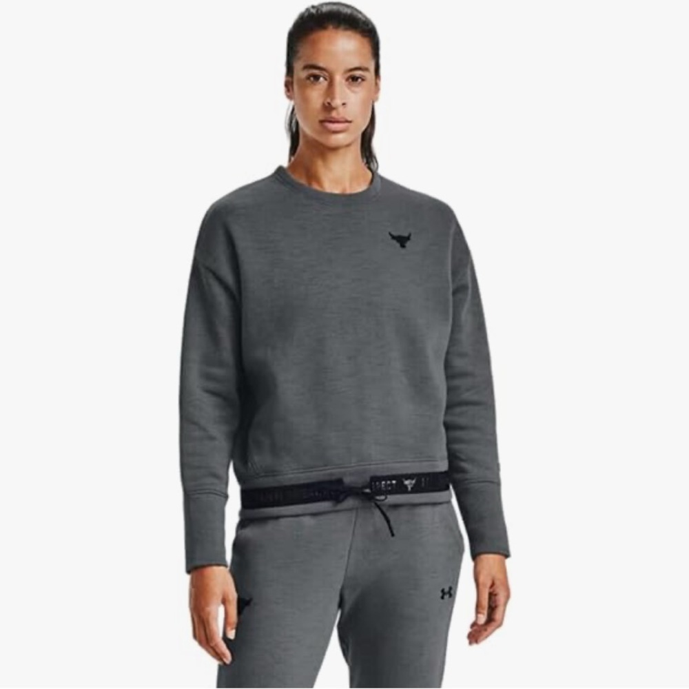 Under Armour Women's Project Rock Charged Cotton Fleece Crew